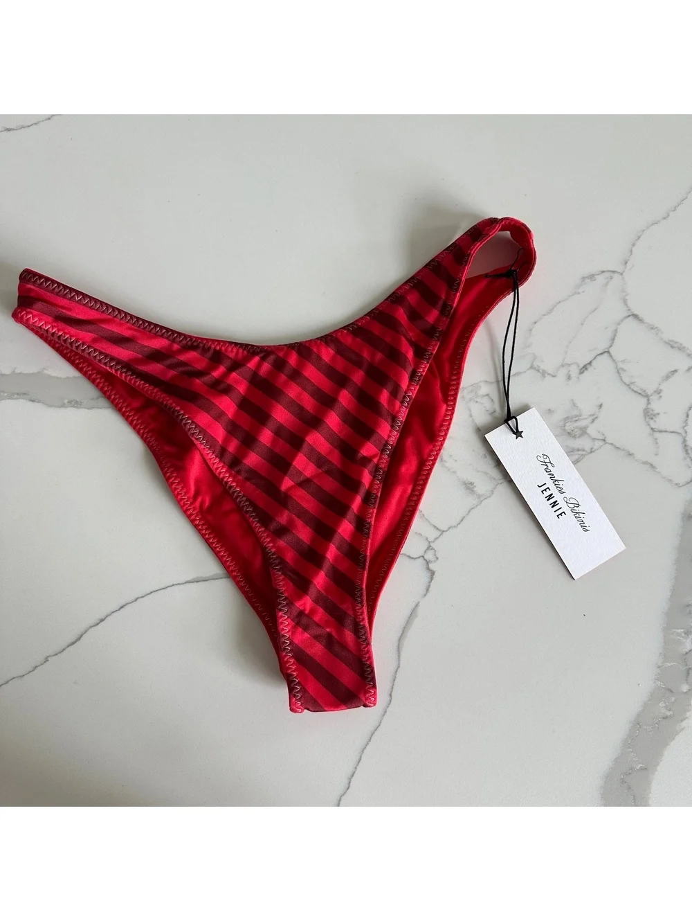 frankies bikinis dove satin bikini bottoms Size Medium NEW